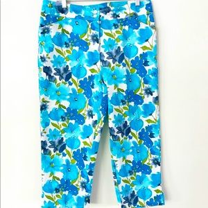 Bill Blass floral print cropped capris